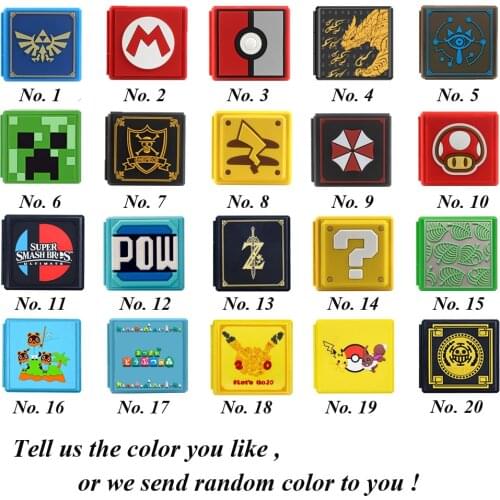 IVYUEEN Premium Game Card Case for Nintend Switch NS Console Holds 12 Micro SD Cards Box Cover Accessories-Pow/Question Block