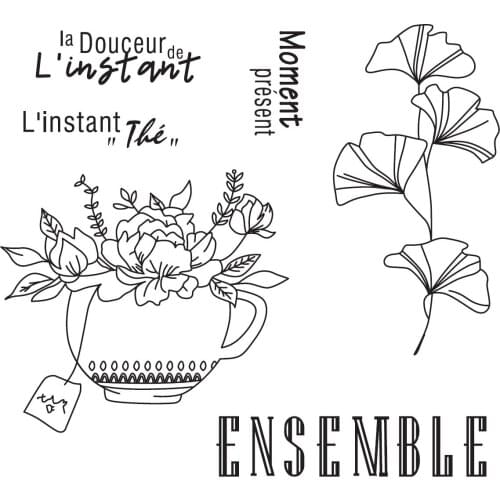 Flowerpot Clear Silicone Stamp Seal for DIY scrapbooking photo album Decorative clear stamps C660