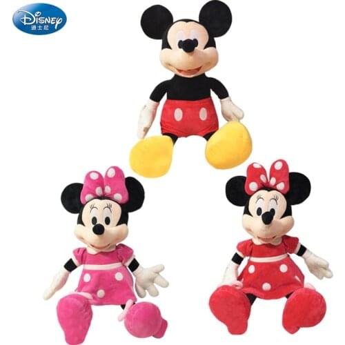DISNEY 40 cm Mickey or minnie Mouse girls plush toys cute boy dolls Kids Birthday Gift