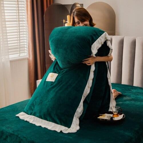 Home Textiles 1pcs Flannel Soft Warm Quilt Cover Winter Crystal Velvet Coral Fleece Duvet Cover Throw Mechanical Wash