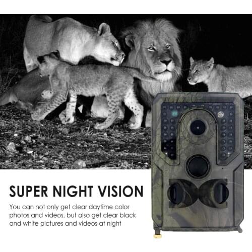 Outdoor Trail Camera 12MP 1080P HD IP56 Waterproof Game Wild Scouting Dash Cam With 120 Degree Wide Angle Lens And Night Vision