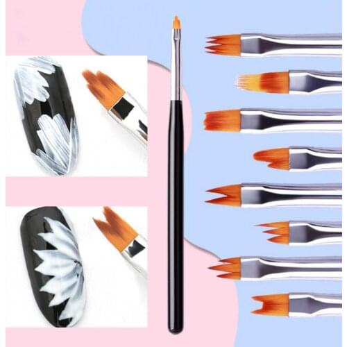 8PC/Set DIY Nail Brush Nail Painting Brush Various Shapes Nail Designs Draw Lines Flowers Patterns Manicure Pen Nail Art Tool