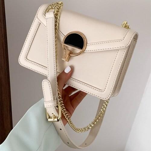 Contrast color Leather Crossbody Bags For Women 2021 Travel Handbag Fashion Simple Shoulder Simple Bag Ladies Crossbody Bag