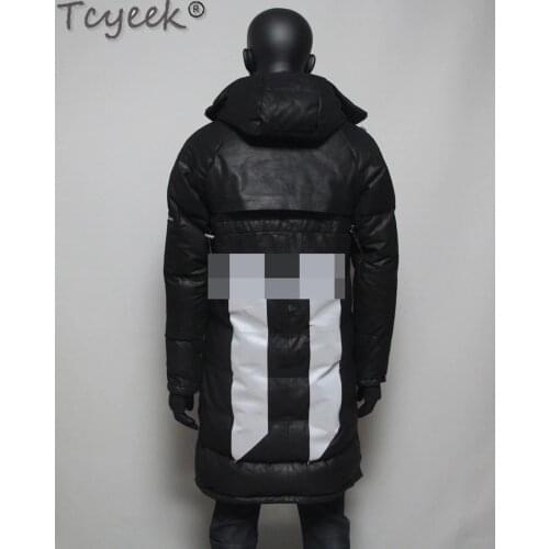 Natural 200% Genuine Leather Jacket Men Winter White Duck Down Jackets Streetwear Real Sheepskin Coat Male Outwear Coats
