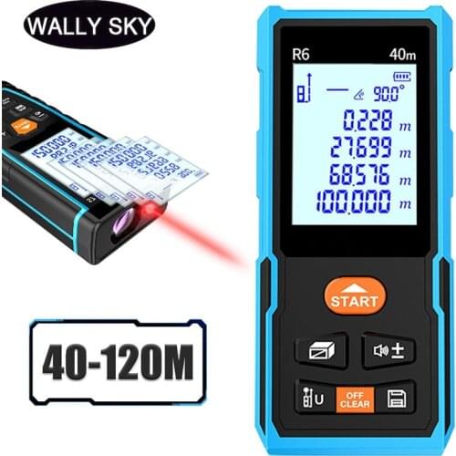 Laser Rangefinder Portable Laser Distance Meter High Precision Digital Ruler Range Finder 40M 60M 80M 100M 120M Measuring Tool