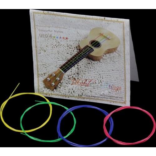 Muslady Colorful Ukulele Ukelele Uke Strings Nylon Material 4pcs/set(Package Card Random Delivery) musical instruments musicales
