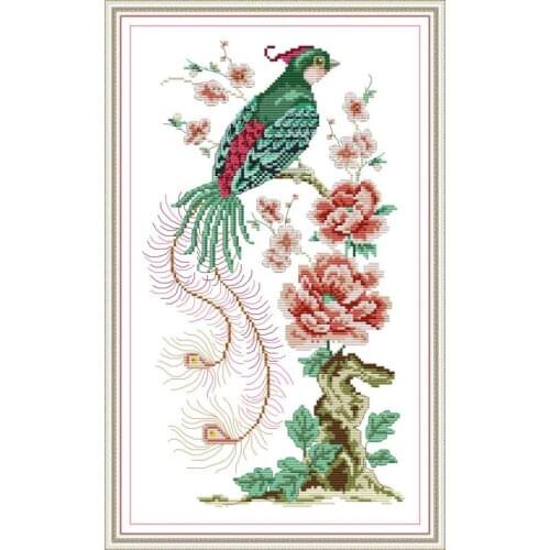 Cross Stitch Flowers In Full Bloom DIY Needlework Handmade Kit DMC 14CT 11CT Counted and Printed Embroidery Set for Home Decor