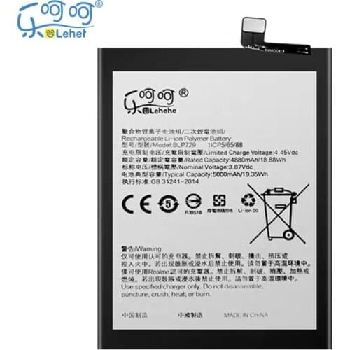 New Original LEHEHE BLP729 For OPPO realme 5.1 5Pro 5000mAh Smartphone Replacement Batteries with Tools Gifts