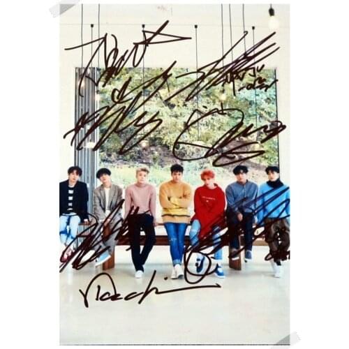 Signed S.J Super Junior autographed group photo PLAY 6 inches freeshipping 112017A