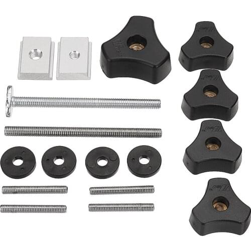 Woodworking tool accessories fast action retention force clamp handle nut set T-slot T-slot