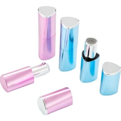 Purple Lip Balm Tube 12.1mm Plastic Lipstick Tube Empty Blue Three Sides Lip Balm Packaging Lipstick Container 20pcs/Lot