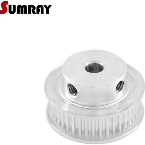 SUMRAY 2GT Timing Belt Pulley 38T CNC Motor Pulley Bore 5/6/6.35/7/8/10/12mm Aluminium Pulley Wheels 7mm Width for GT2 Pulleys