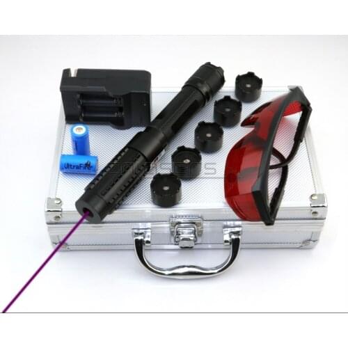 CNILasers VX6 Adjustable Focus 405nm BURNING Blue Violet Laser Pointer Purple Lazer Pen Cigarette Lighter Camping Signal Lamp