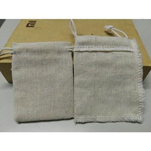 Special sale 20pcs/lot 10*15cm overlocked linen jewelry bag cheap drawstring bag baby shower gift pouch for nacklace Packaging