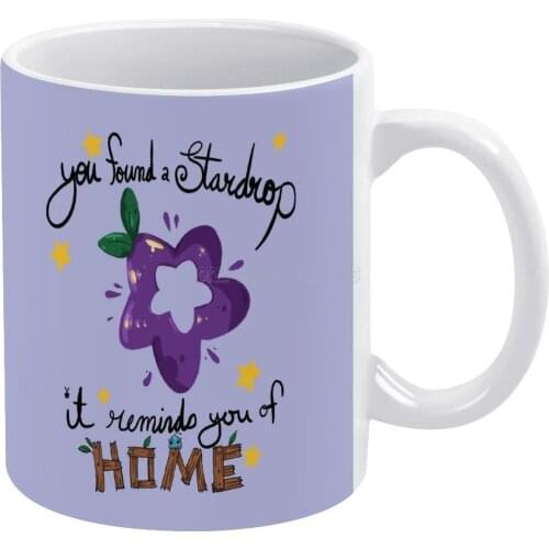 StarDrop Reminds You of Home White Mug Custom Printed Funny Tea Cup Gift Personalised Coffee Mug Stardew Valley Stardrop Star Dr