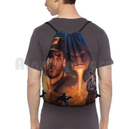 The Fate Of Atlantis Backpack Drawstring Bags Gym Bag Waterproof Video Games Pixelart Pixel Art Sprite Sprites Retro