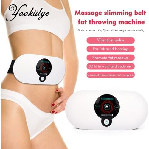 Smart Lumbar Massager Electric Abdominal Waist Back Body Massage Low Frequency Hot Compress Heating Keep Fit Relief Pain Relax
