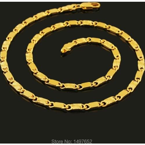 Unique Necklace Gold Color Necklaces Men Women Chain Gold Chain Necklace Fashion Items Choker Charms Fashion Jewelry