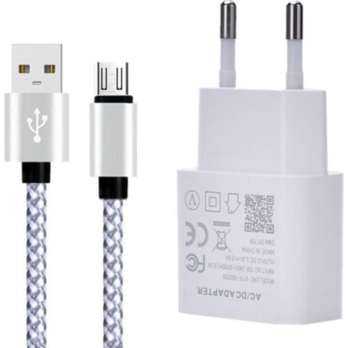 Travel USB Charger Fast Charging Mobile Phone Micro USB Cable for huawei P smart 2019 nova 2i Xiaomi Redmi 6A 6 5 plus note 5 4x