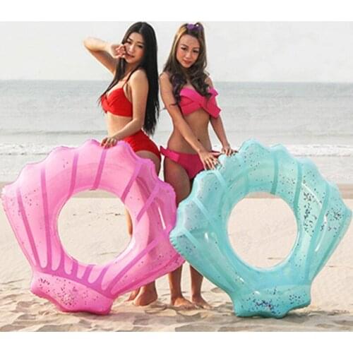 Thickened Adult Inflatable Shell Swimming Ring Lifebuoy Water Inflatable Shell Floating Row Pool Inflatable Toy Swimming Float