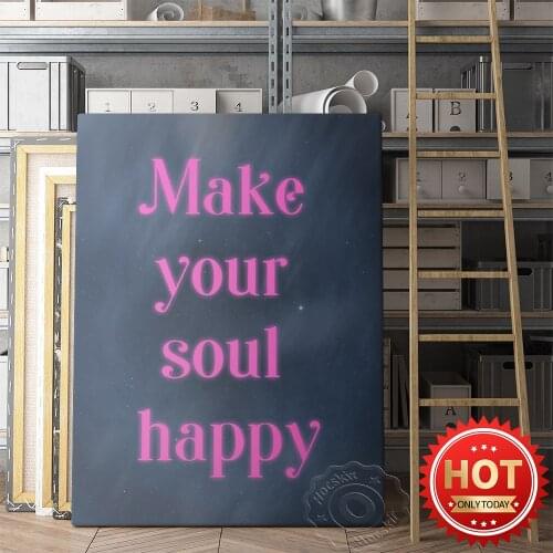 Inspirational Quotes Art Prints Poster, Fluorescent Purple Font Design Text Typography Wall Picture, Modern Bedroom Home Decor