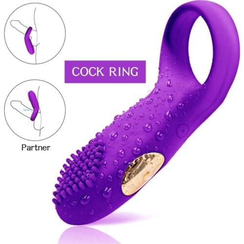 Vibrating Ring For Penis Powerful Vibrator Clitoris Stimulator Vibrating Massager Cockring Delay Ejaculation Ring Vibrator Male