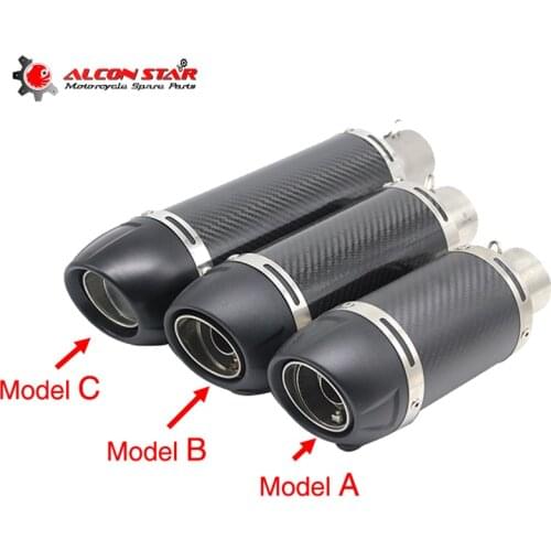Alconstar- 51mm Motorcycle Exhaust Muffler with DB Killer LeoVince Escape Moto Racing For Dirt Bike,Street Bike,Scooter,ATV Quad