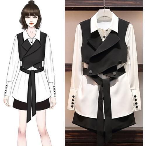 Women 2021 Spring Autumn New Sets Female Solid Color Loose Shirt and Short Vest Ladies High Waist Shorts Three-piece Suits P200