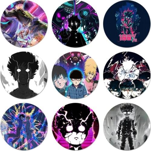 Anime Mob Psycho 100 Icons Pins Badge Decoration Brooches Metal Badges For Backpack Decoration