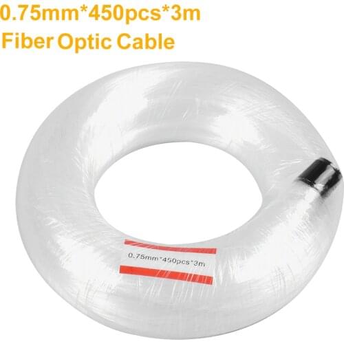 0.75mm*450PCS*3M End Glow PMMA Lighting Plastic Optical Fiber For DIY Starry Sky Light Source Machine