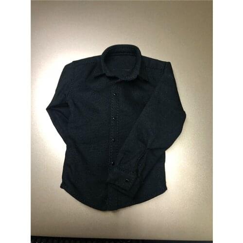 1/6 Scale Soldier Black Shirt Top Shirt 12-inch Action Figure Suit Clothes Accessories In Stock