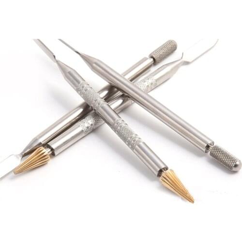 1Pcs Leather Edge Oil Painting Double side DIY Leather Craft Tools Edge Treatment Roller Durable Glue Smear Sealing Oil Brush