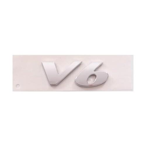 1PCxABS Plastic V6 Sticker Emblem Badge Logo