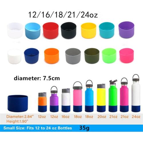 100pcs/Lot Silicone Bottle Boot Flask Sleeve Cover Bottom Protector Accessories Fitting For Hydros 12oz to 64oz BPA-free