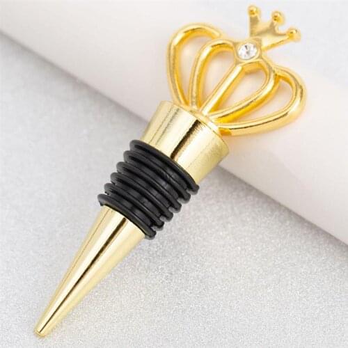 2pcs Crown Alloy Wine Bottle Plugs Kitchen Bar Tool Wine Bottle Stoppers Wine Corks Table Decoraiton Accessories