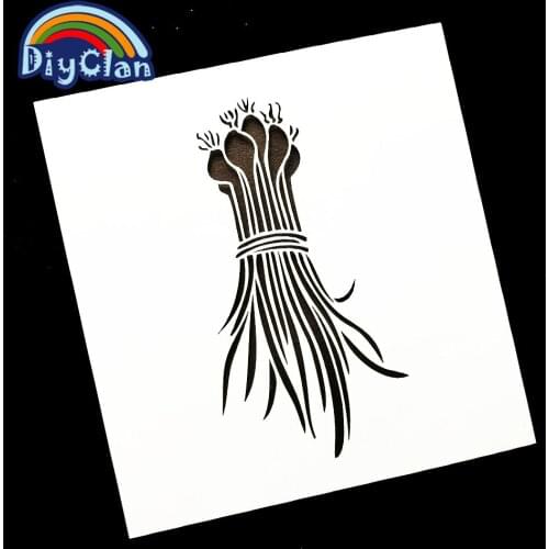 6 Styles Fruits and Vegetables Figure Decorating -Coffee Stencils Cookie butterfly Stencil Cake Mold Decor Barista Duster Art