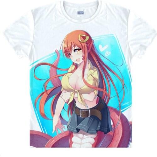 Anime monster musume no iru nichijou Miia, Papi, Centorea, Suu, Mero Rachnera T-Shirt Tee Short Sleeve Tops Unisex Cosplay S-XXL