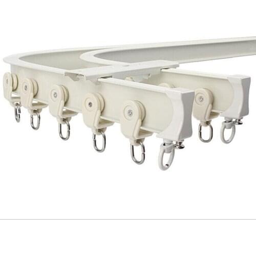Curtain rail White Modern style Visible Track Nano Silencer Curtains accessories Plastic Bendable Curtain track
