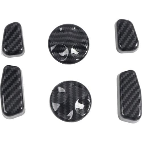 For Dodge Ram 1500 2019 2020 Car Accessories Seat Adjustment Height Switch Control Button Cap Cover Trim Carbon Fiber