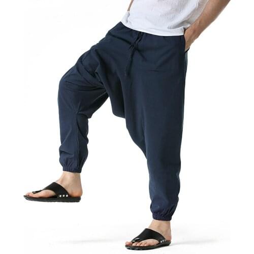 Mens Cotton Baggy Harem Pants Men Japanese Streetwear Jogging Sweatpants Men Casual Harajuku Joggers Pants Pantalones Hombre 3XL