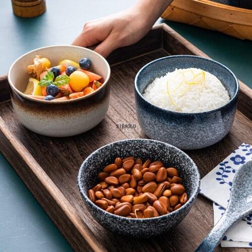 Household Creative Single Exquisite Cute Tableware Personalized Rice Bowl Ceramic Dessert Bowl Small SoupBowl Japanese StyleBowl