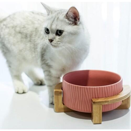 Ceramic Pet Food Water Feeder Cats Small Dogs Pet Bowl Food Container Cat And Dog Feeding Supplies Cats Dogs Cat Dog Bowl