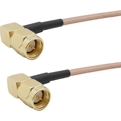 SMA Male Right Angle to SMA Male Right Angle Extension RG316 Coaxial Cable Jumper SMA Male Plug RF Cable 7-80CM
