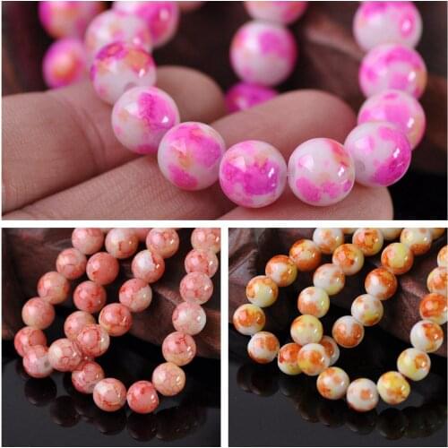 Round Color Coated Opaque Glass 10mm Loose Spacer Beads Wholesale Lot for Jewelry Making DIY Crafts Findings