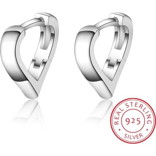 Cute Heart Shaped Earring 925 Sterling Silver Heart Earring Bridesmaid Earring Ear Buckle Wholesale Price 2019 Black Friday Deal