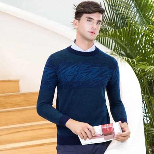 Pullover Men Brand Clothing 2019 Autumn Winter Wool Slim fit Sweater Men Casual Striped Pull Jumper Men