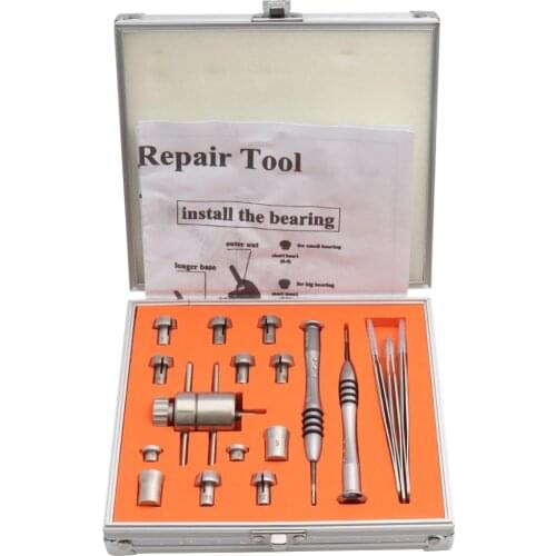 1 set Dental Handpiece Repair Tool Bearing Disassemble & Install Cartridge Chucks Standard\Torque\Mini Screwdriver Tweezer