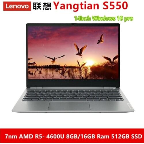 2021 new Lenovo Yangtian S550 With 7nm AMD R5- 4600U 8GB 16GB Ram 512GB SSD Memory Metal Body 14 Inch Backlit Screen Fingerprint