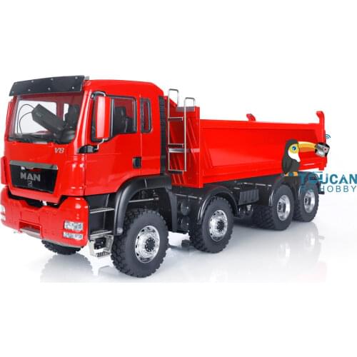 RC LESU MAN 8*8 Hydraulic Lifting Dumper Truck Motor Servo Sound Painted Model THZH0483-SMT2