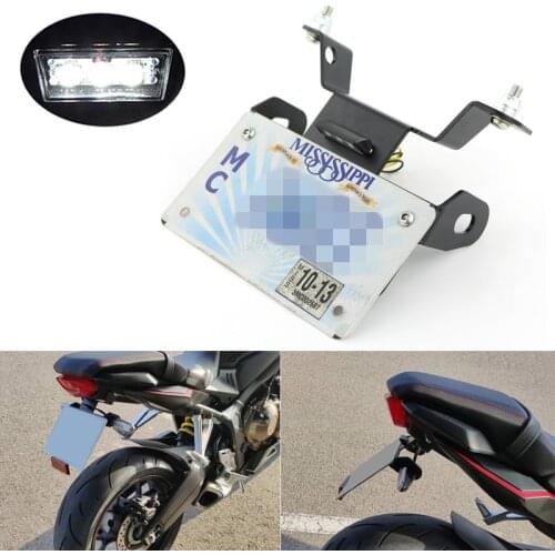 Fit For Honda CBR650R CB650R 2019 2020 Registration Plate Holder Rear Tail Tidy License Plate Holder Bracket Fender Eliminator